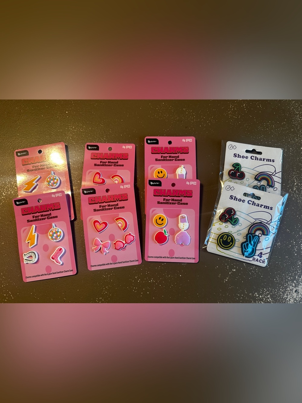 b.pure 2 Sets Of 4 Cases Hand Sanitizer Case Charms Pack Bpure B Pure